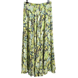 Reversible Floral Maxi Skirt Chiffon Boho Whimsigoth Fairy Retro Prairie Sz M
